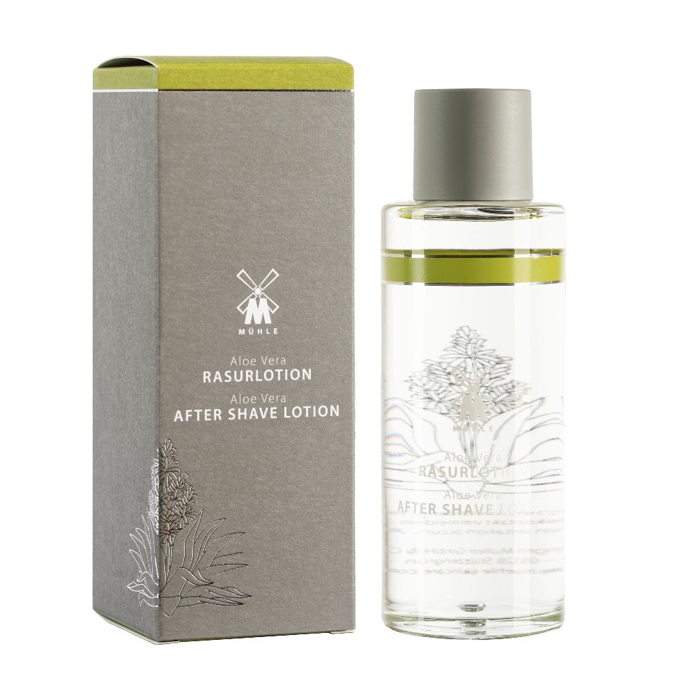shaving with aloe vera plant MÜHLE SHAVECARE Aftershave Lotion, Aloe Vera