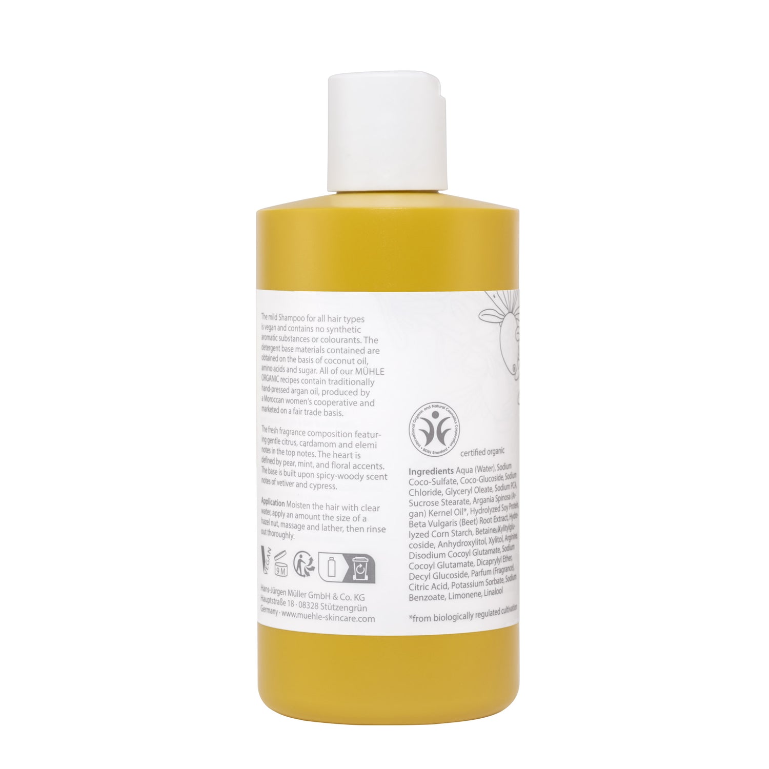 MÜHLE Organic Shampoo, Back