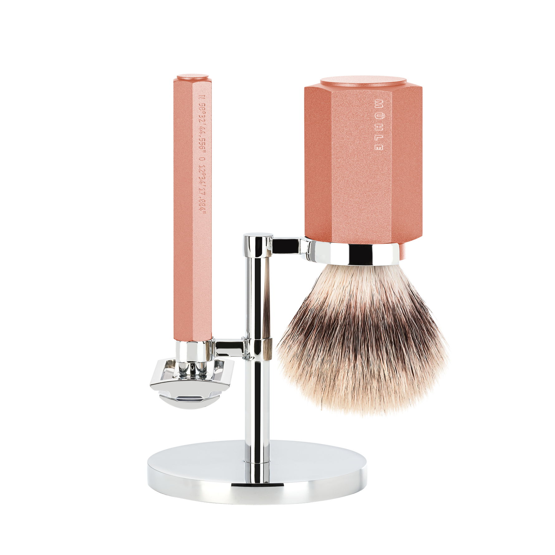 MÜHLE HEXAGON 3 Pc. Shaving Set, Silvertip Fibre® & Safety Razor, Sunrise