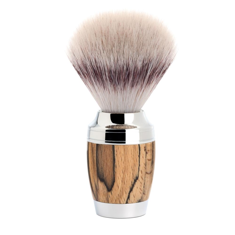 MÜHLE Stylo Spalted Beech 3-Piece Silvertip Fiber & Fusion Shaving Set, Shaving Brush