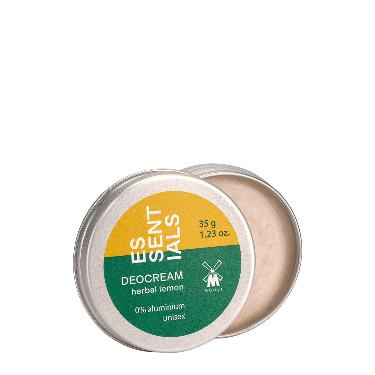 MÜHLE ESSENTIALS Herbal Lemon Deo Cream, Open