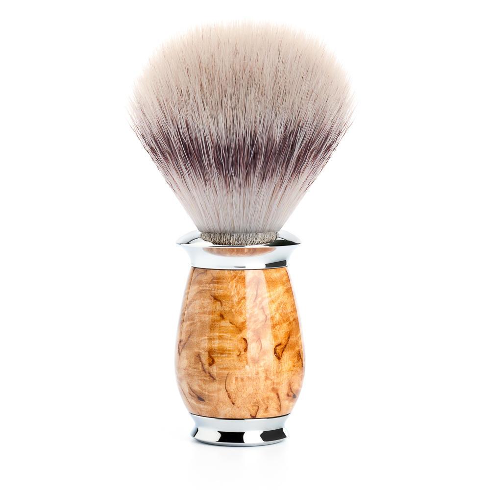 MÜHLE Purist Karelian Masur Birch 3-Piece Silvertip Fiber & Fusion Shaving Set, Silvertip Fibre Shaving Brush