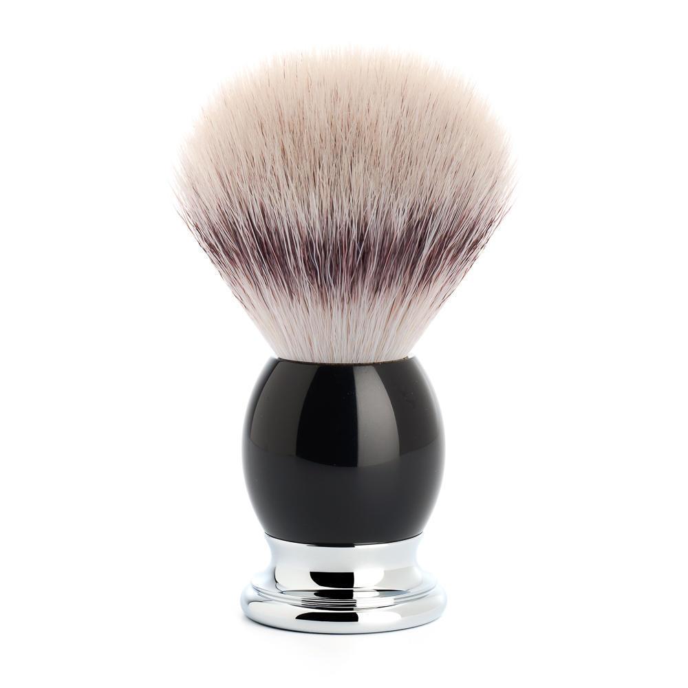 MÜHLE Sophist Black 4-piece Silvertip Fiber & Safety Razor Shaving Set, Silvertip Fiber Shaving Brush