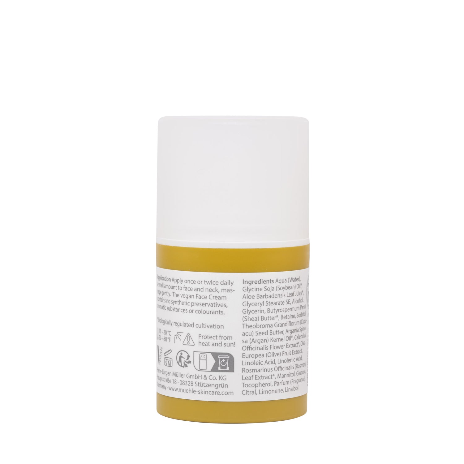 MÜHLE Organic Face Cream, Back