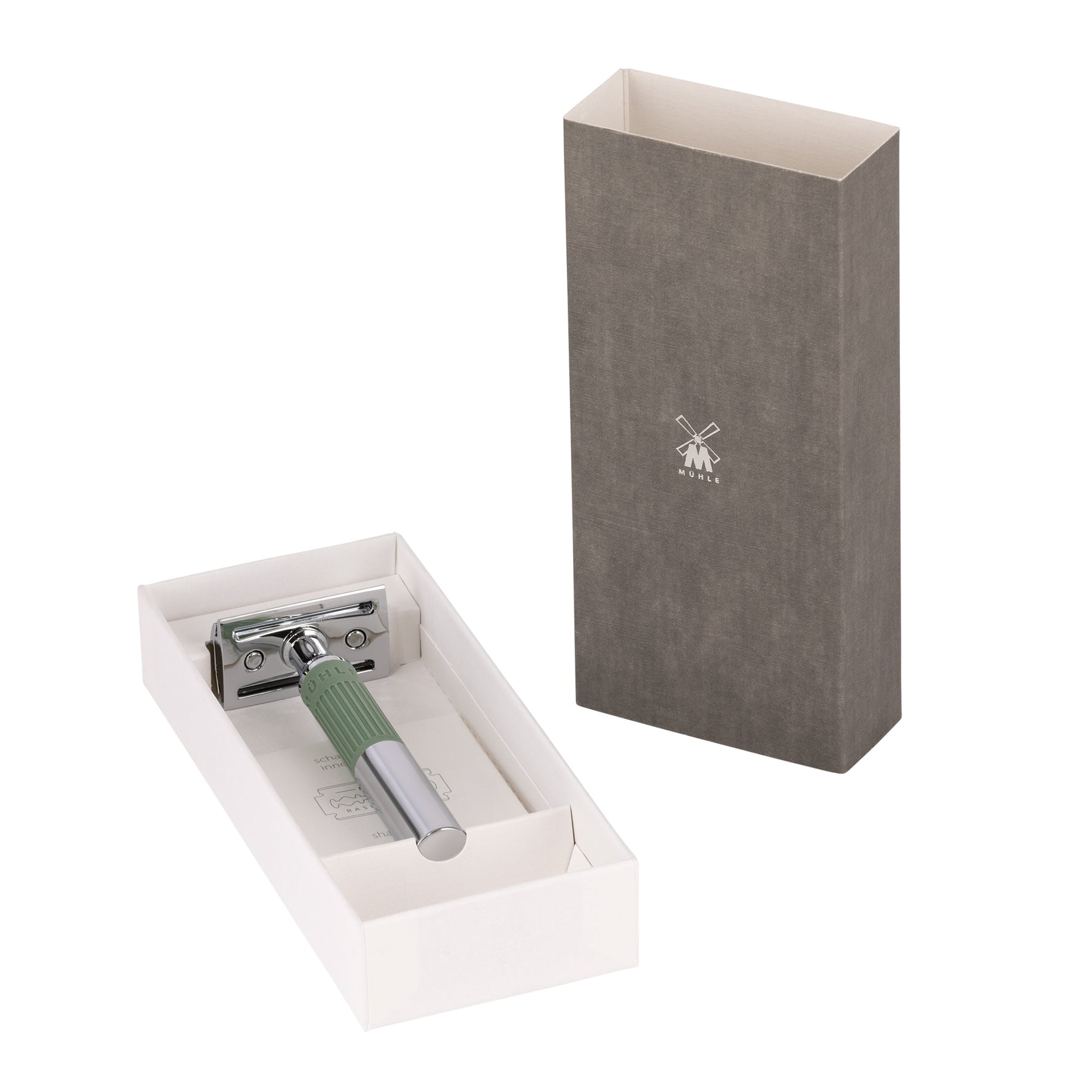 MÜHLE NEO Safety Razor, Closed Comb, Salvia Green