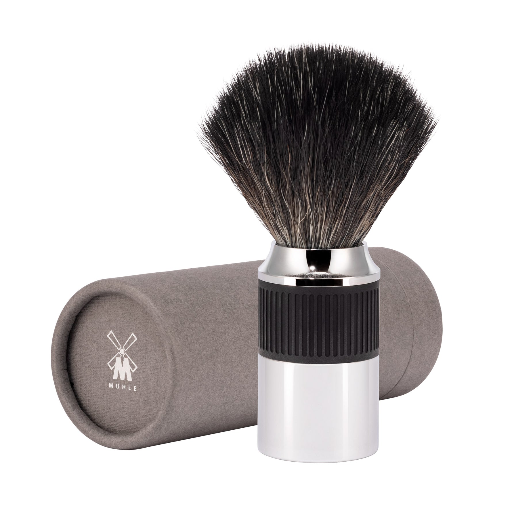 MÜHLE NEO Shaving Brush, Black Fibre, Black