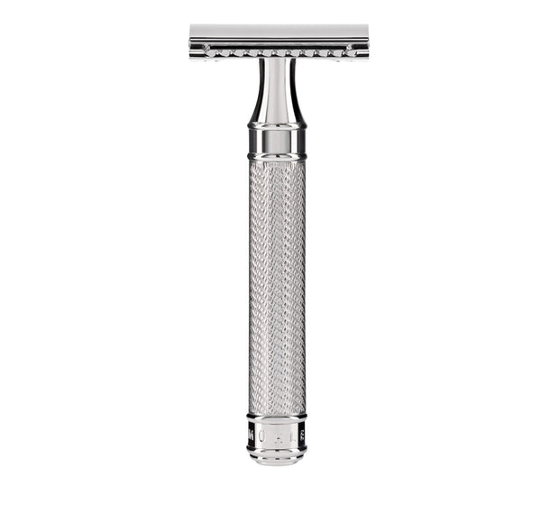Traditional Large Chrome Safety Razor - Closed Comb | MÜHLE