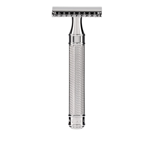 Traditional Large Stainless Steel Safety Razor - Open Comb | MÜHLE