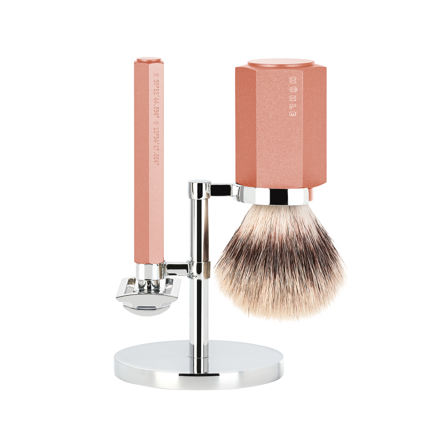 MÜHLE HEXAGON 3 Pc. Shaving Set, Silvertip Fibre® & Safety Razor, Sunrise