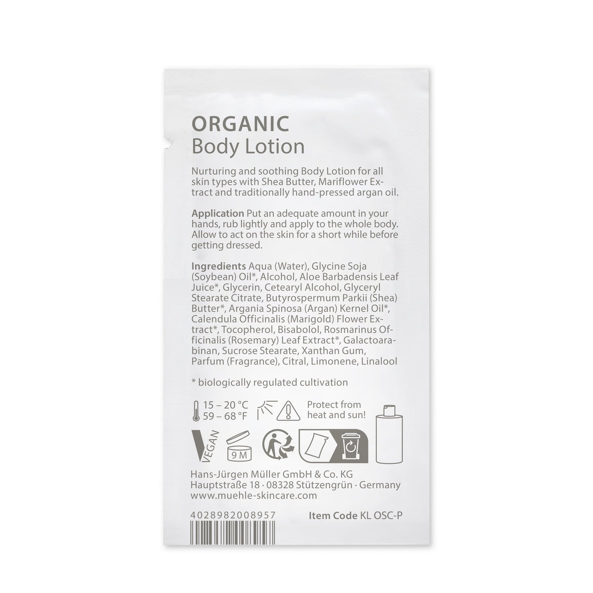 MÜHLE ORGANIC Body Lotion [SAMPLE]