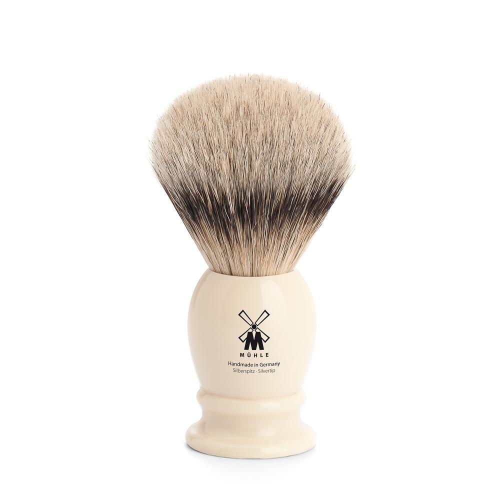 MÜHLE Classic Medium Faux Ivory Silvertip Badger Shaving Brush