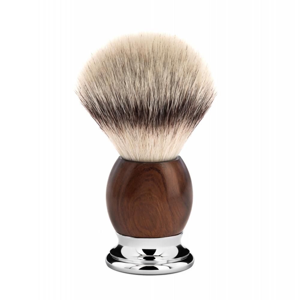 MÜHLE Sophist Ironwood 4-piece Silvertip Fiber & Fusion Razor Shaving Set, Shaving Brush