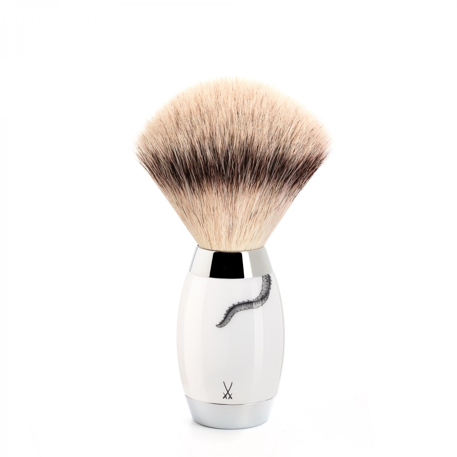 MÜHLE Meissen 3-Piece Silvertip Fiber & Safety Razor Set, Shaving Brush