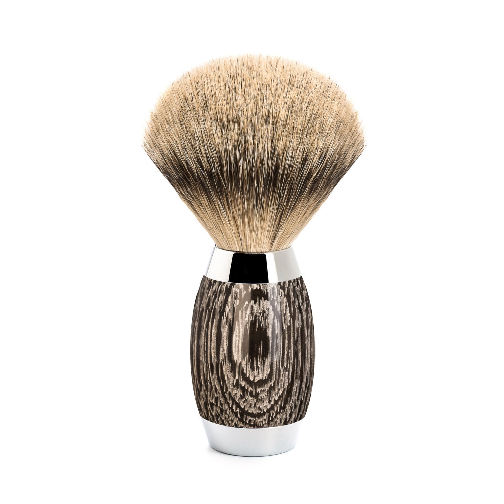 MÜHLE Edition Ancient Oak &amp; Sterling Silver Silvertip Badger Shaving Brush