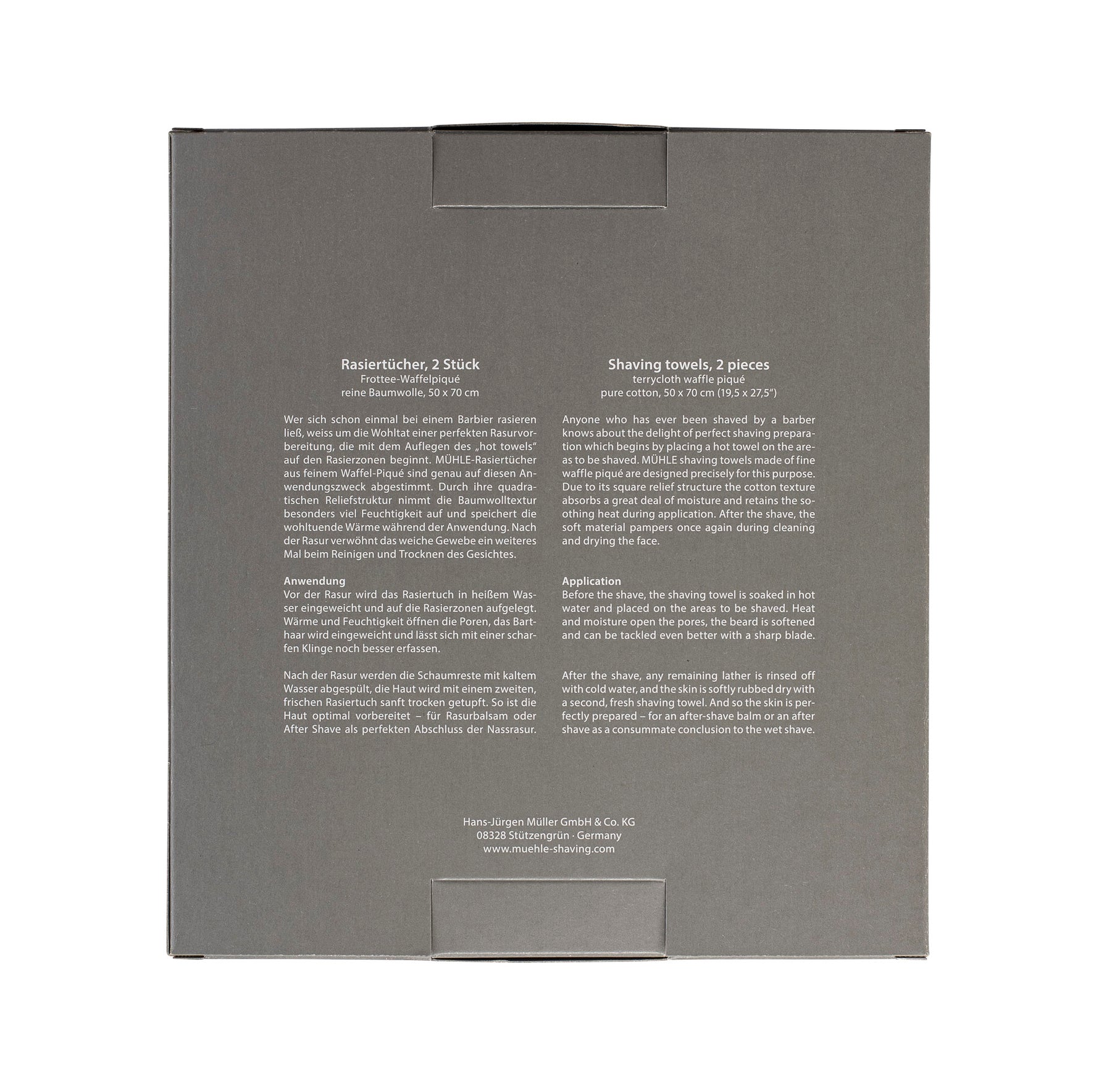 MÜHLE 'Waffle Pique' Shaving Towels, 2-Pack - Package Two