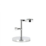 MÜHLE Hexagon Forest 3-Piece Silvertip Badger Shaving Set, Chrome-plated Metal Stand