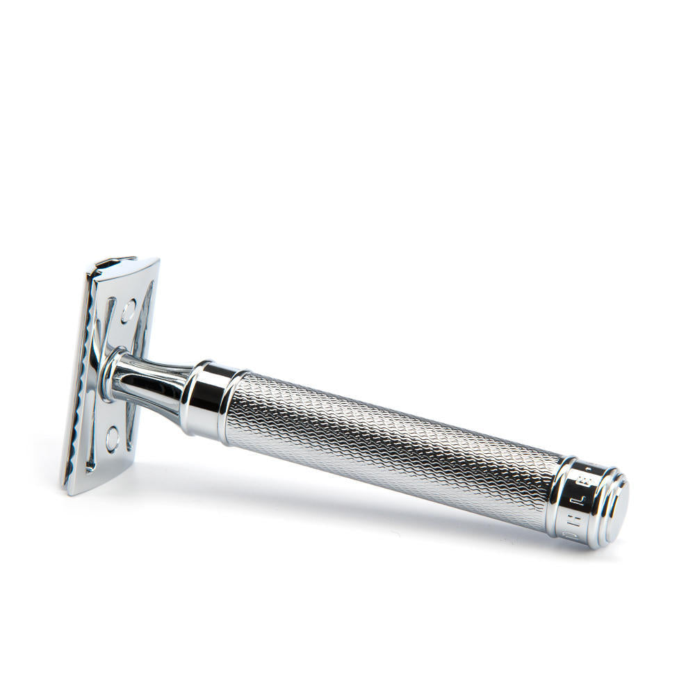 MÜHLE Traditional Large Chrome Safety Razor - Closed Comb, Alternate View