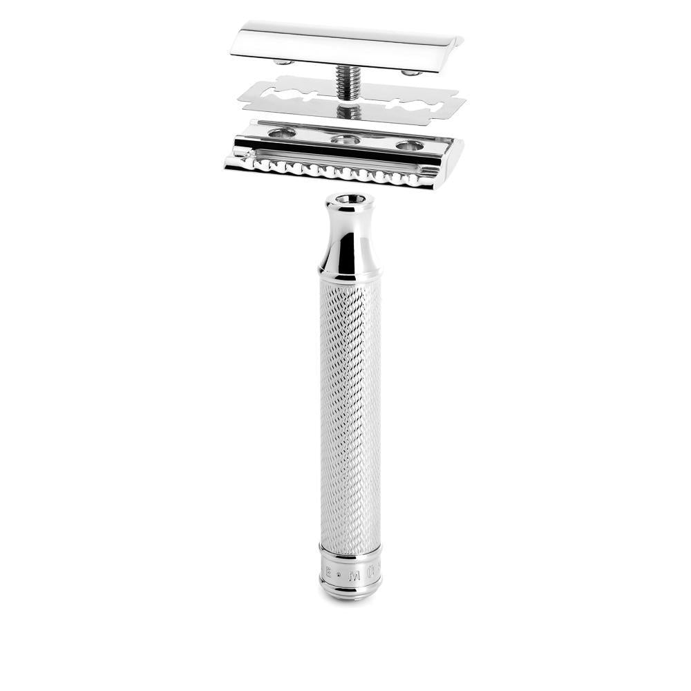 MÜHLE Traditional Chrome Safety Razor - Closed Comb, Details