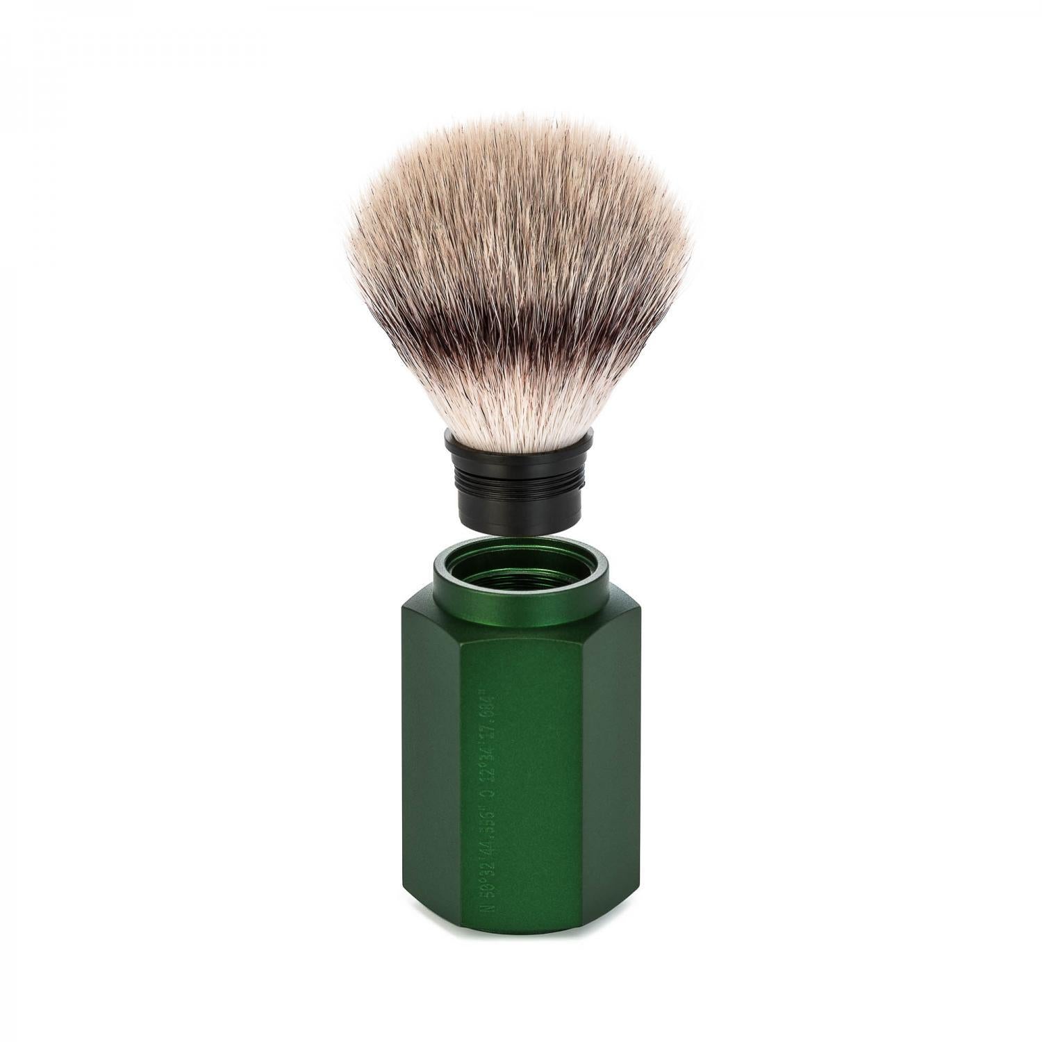 MÜHLE Hexagon Forest Silvertip Fiber Shaving Brush, Detail