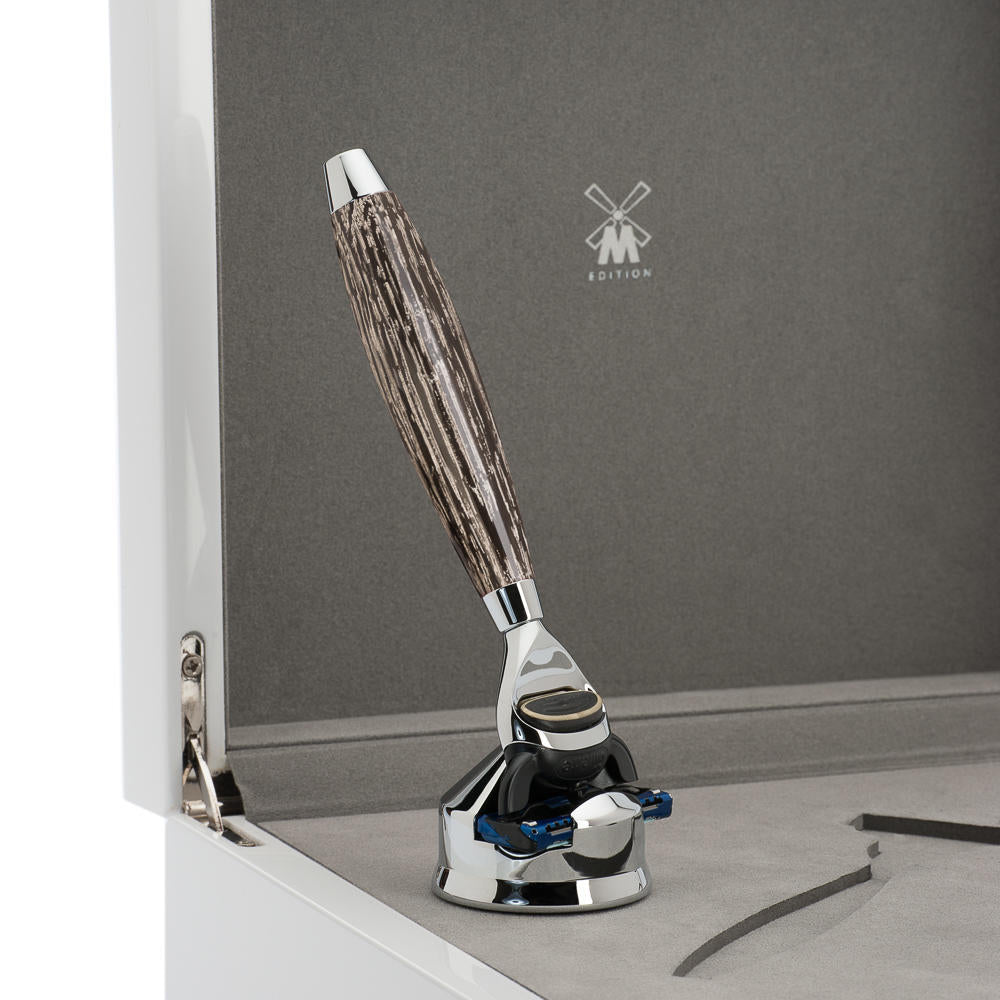 MÜHLE Edition Ancient Oak & Sterling Silver Fusion Razor, Alternate View