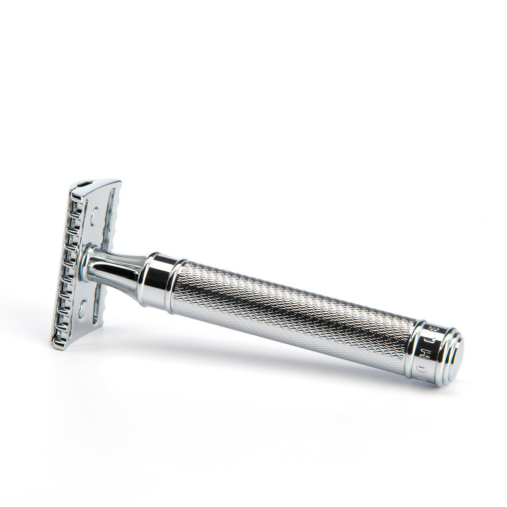 MÜHLE Traditional Large Chrome Safety Razor - Open Comb, Alternate View