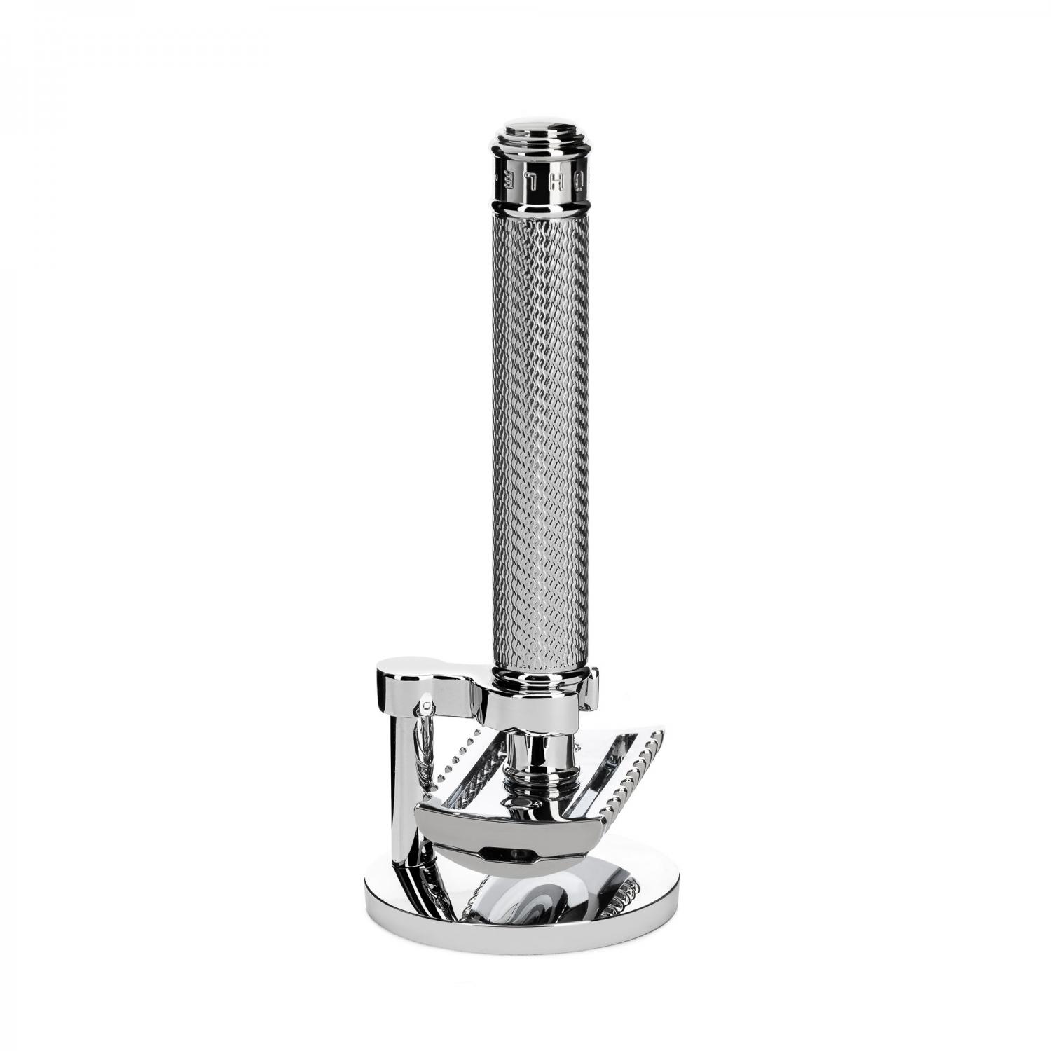 MÜHLE Traditional Metal 2-Piece Shaving Set R41 Safety Razor &amp; Stand
