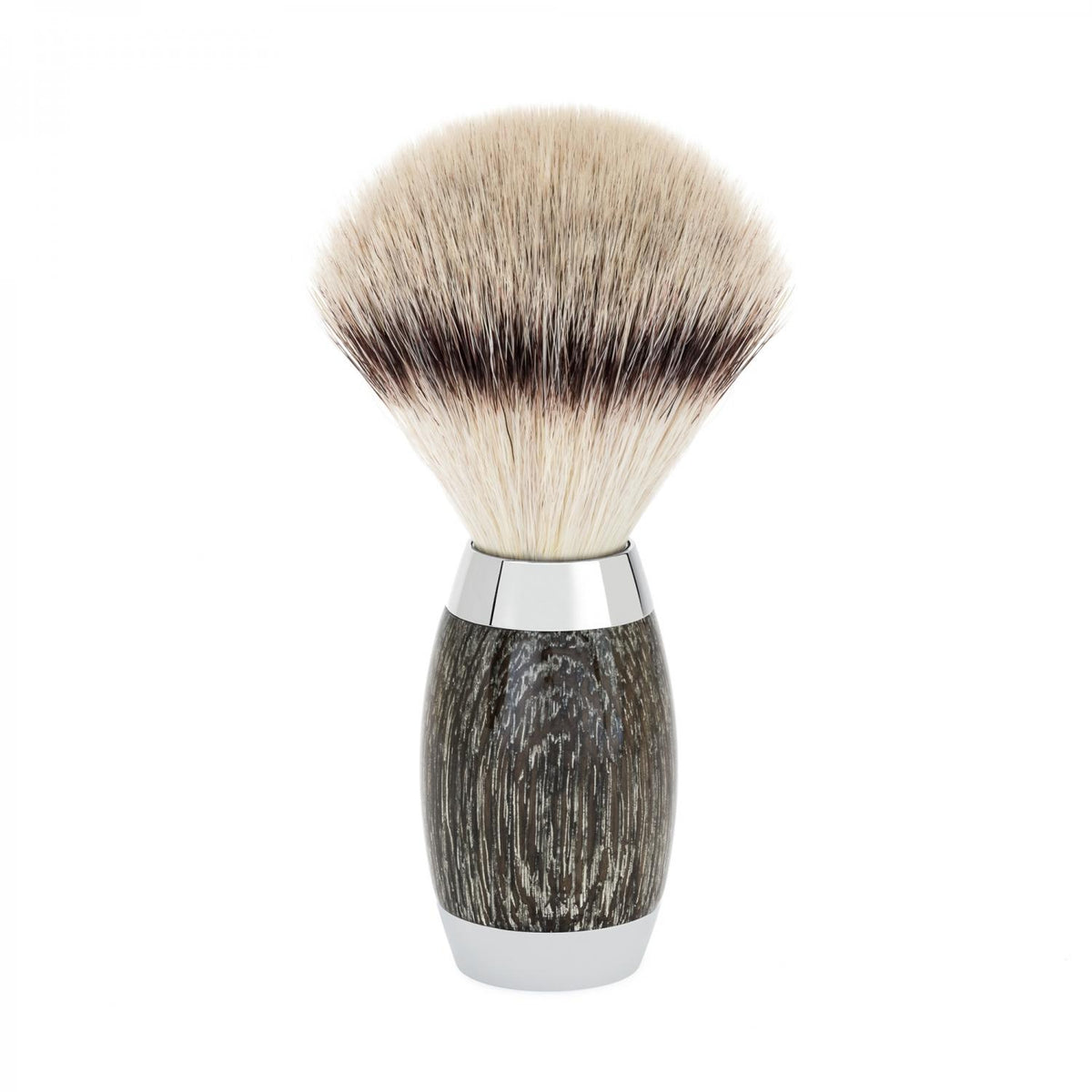 MÜHLE Edition Ancient Oak & Silver 3-Piece Silvertip Fiber & Safety Razor Shaving Set, Shaving Brush