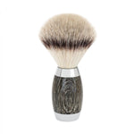 MÜHLE Edition Ancient Oak & Silver 3-Piece Silvertip Fiber & Safety Razor Shaving Set, Shaving Brush