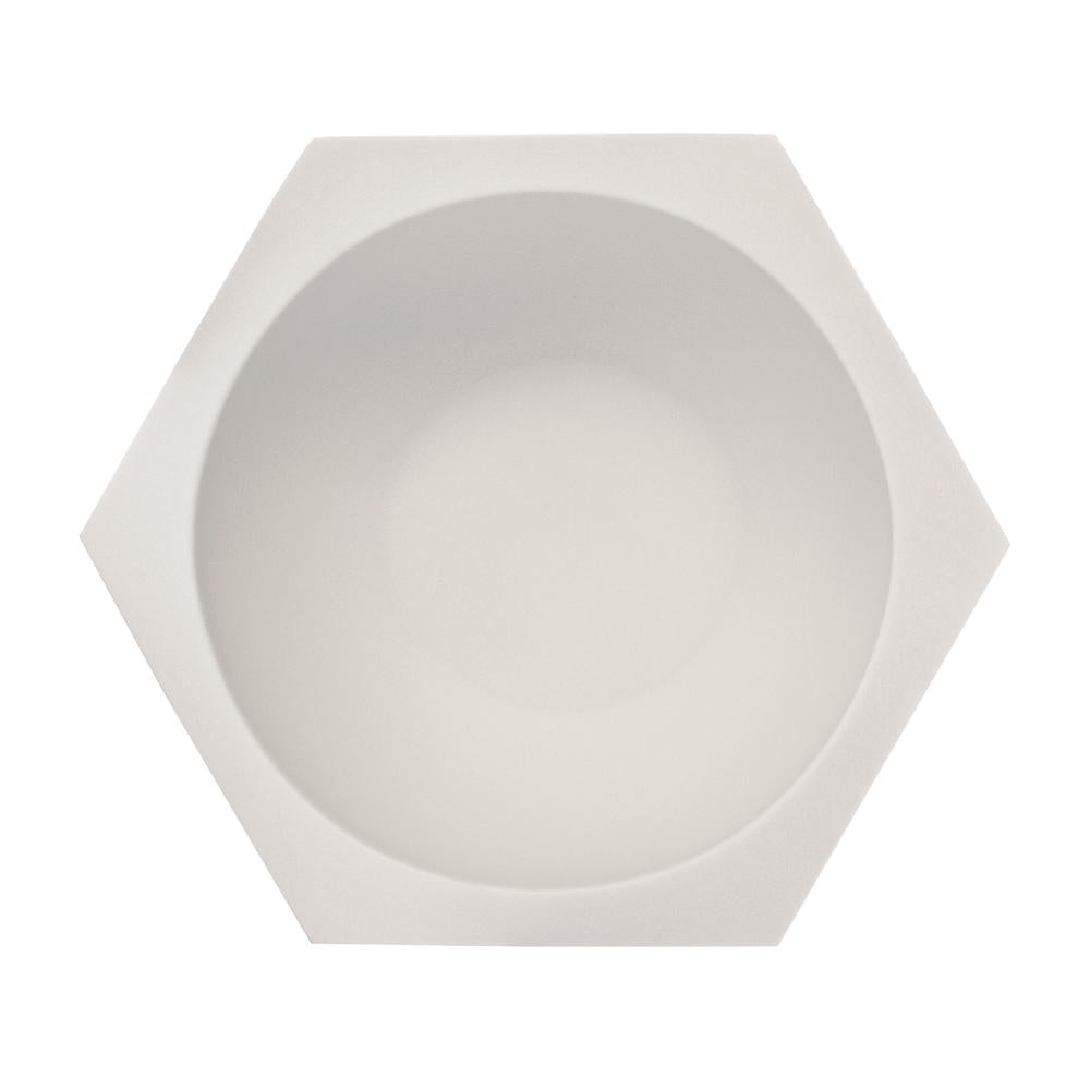 MÜHLE Hexagon White Porcelain Shaving Bowl, Top View