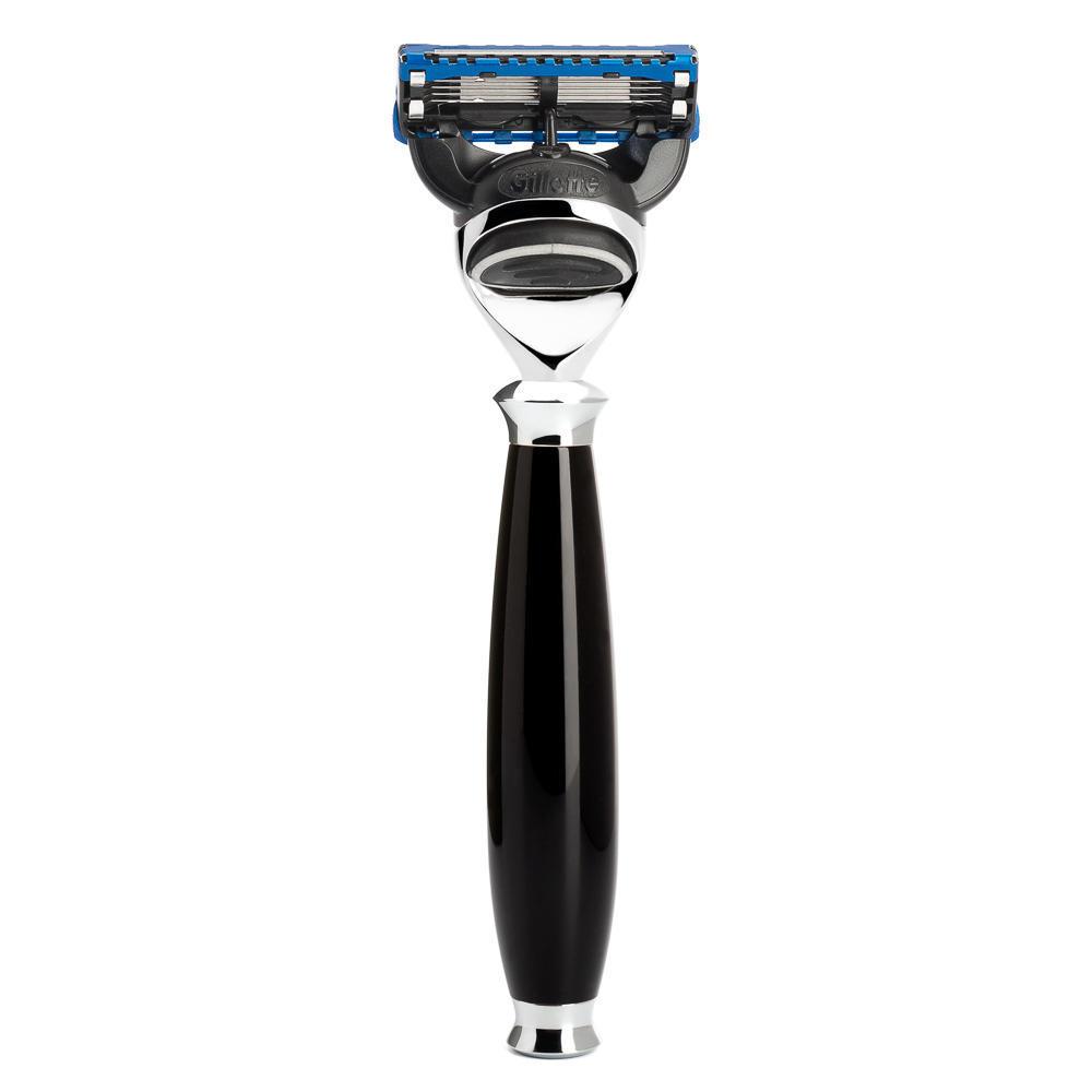 MÜHLE Purist Black 3-Piece Silvertip Fiber & Fusion Shaving Set, Fusion Razor