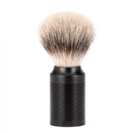 MÜHLE Rocca Black Stainless Steel 3-Piece Silvertip Fiber & Safety Razor Shaving Set, Shaving Brush