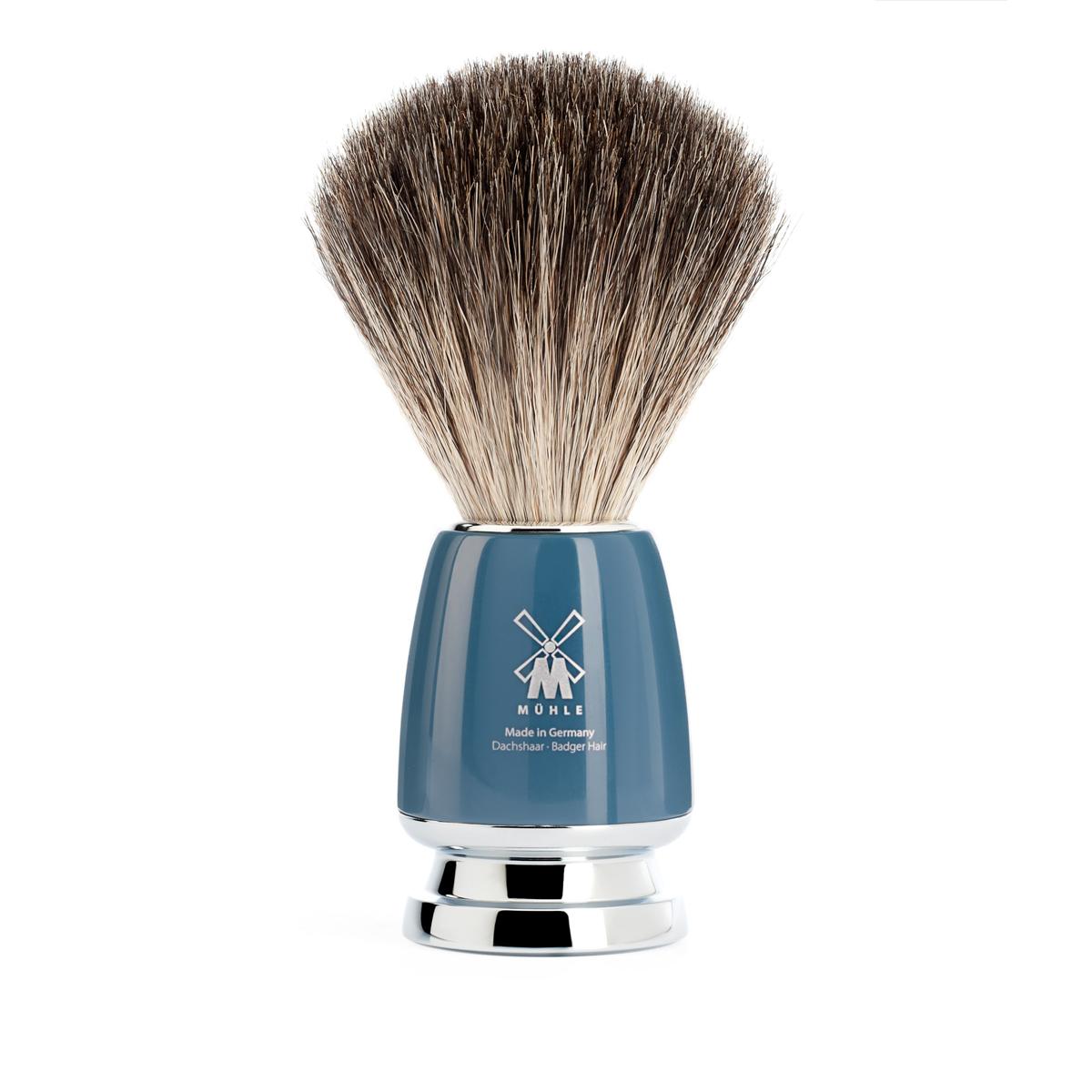 MÜHLE RYTMO Petrol Blue Pure Badger Shaving Brush