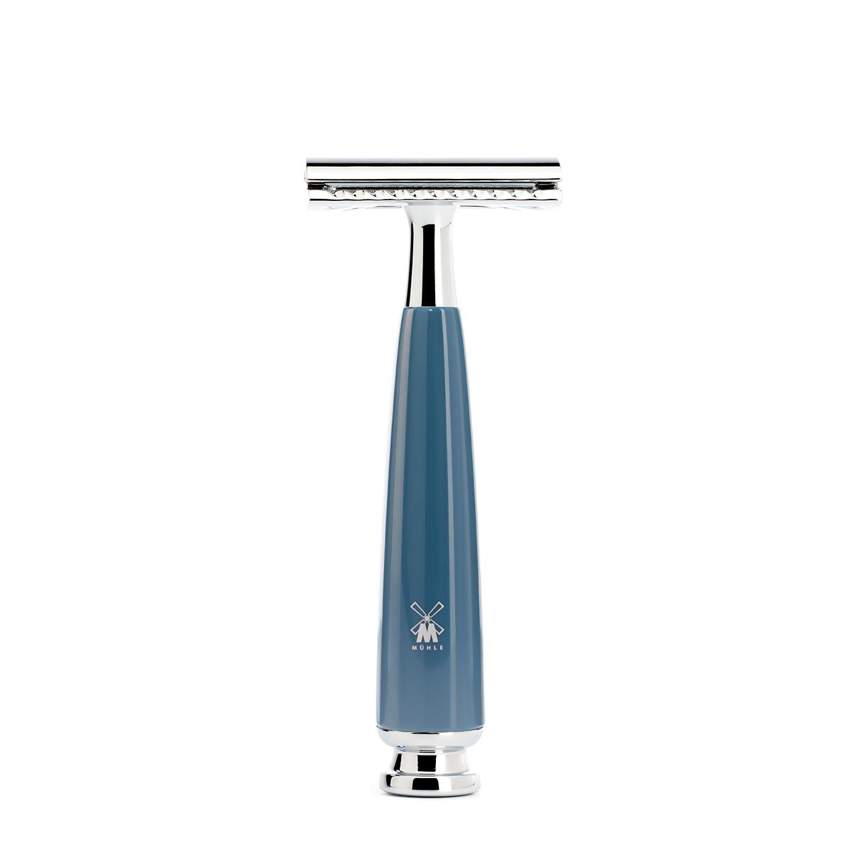 Mühle rytmo azul gasolina 3 unid. conjunto de barbear de texugo puro / aparelho de barbear