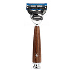 MÜHLE Rytmo Steamed Ash 3-Piece Pure Badger & Fusion Shaving Set, gillette Fusion Razor
