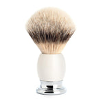 MÜHLE Sophist Porcelain 4-Piece Silvertip Badger & Fusion Razor Shaving Set, Silvertip Badger Shaving Brush