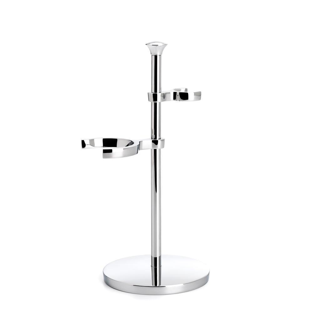 MÜHLE Purist Black 3-Piece Silvertip Fiber & Safety Razor Shaving Set, Metal Stand