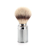 MÜHLE Chrome Silvertip Fiber & Open Comb Safety Razor Shaving Set, Silvertip Fiber Shaving Brush