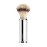 MÜHLE Travel Florentine Black Leather Silvertip Fiber & Fusion Shaving Kit, Shaving Brush