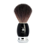 MÜHLE Vivo Black Resin 4-Piece Black Fiber & Fusion Shaving Set, Shaving Brush