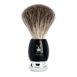 MÜHLE Vivo Black Resin 4-Piece Pure Badger & Fusion Shaving Set, Shaving Brush