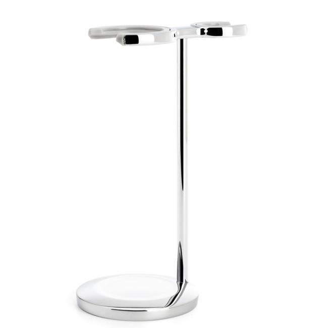MÜHLE Vivo Black Resin 3-Piece Black Fiber & Mach-3 Shaving Set, Metal Stand