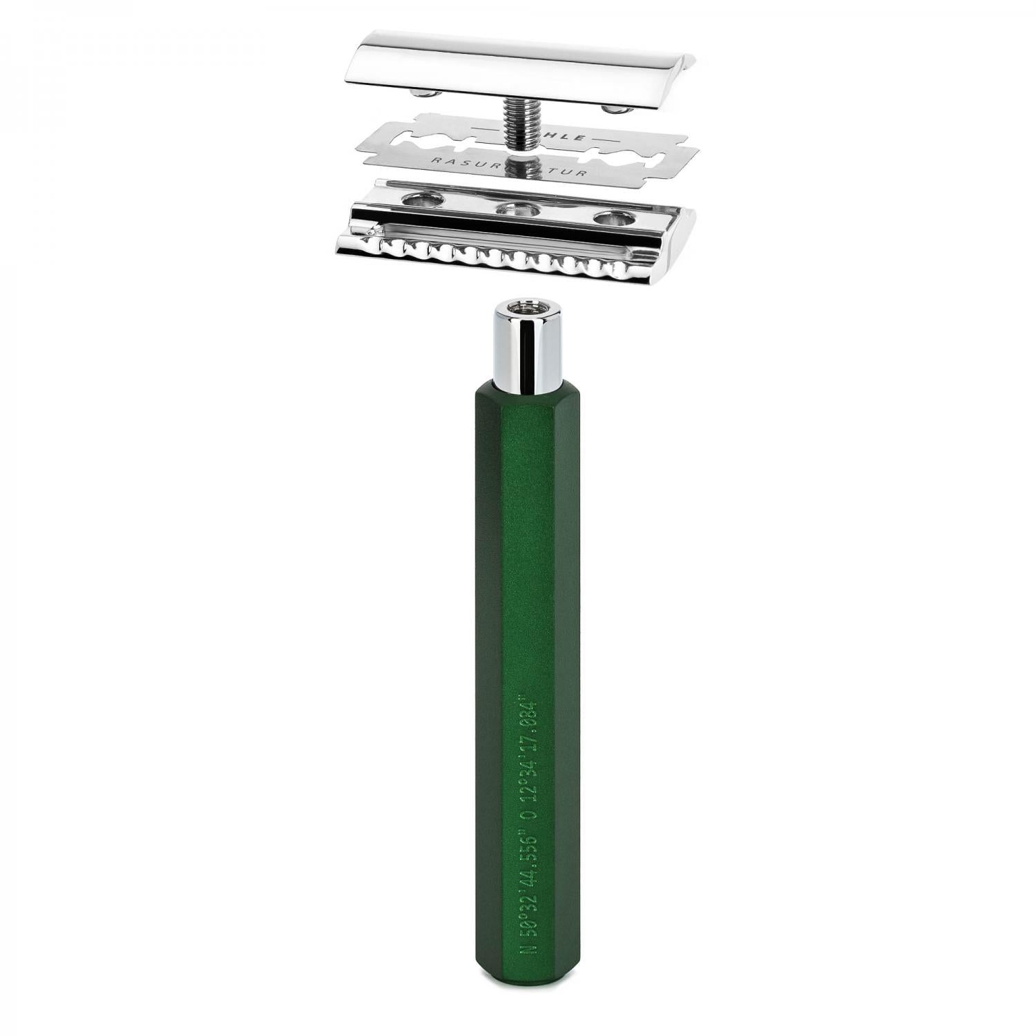 MÜHLE Hexagon Forest 3-Piece Silvertip Badger Shaving Set, Razor