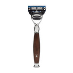 MÜHLE Sophist Ironwood 4-piece Silvertip Fiber & Fusion Razor Shaving Set, Razor