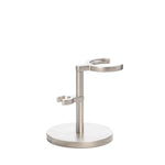 MÜHLE Rocca Silver Matt Stainless Steel 3-Piece Silvertip Badger & Safety Razor Shaving Set, Stand