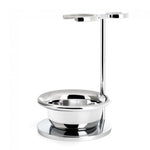 MÜHLE Rytmo Black 4-Piece Pure Badger & Fusion Shaving Set, Chrome-plated Soap Dish and Metal Stand