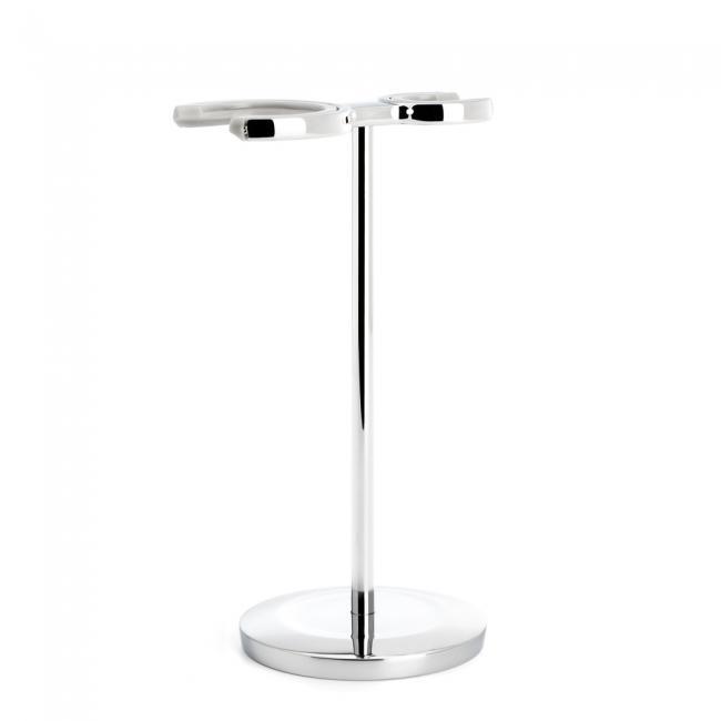 MÜHLE Rytmo Black 3-Piece Pure Badger & Fusion Shaving Set, Chrome-plated Metal Stand